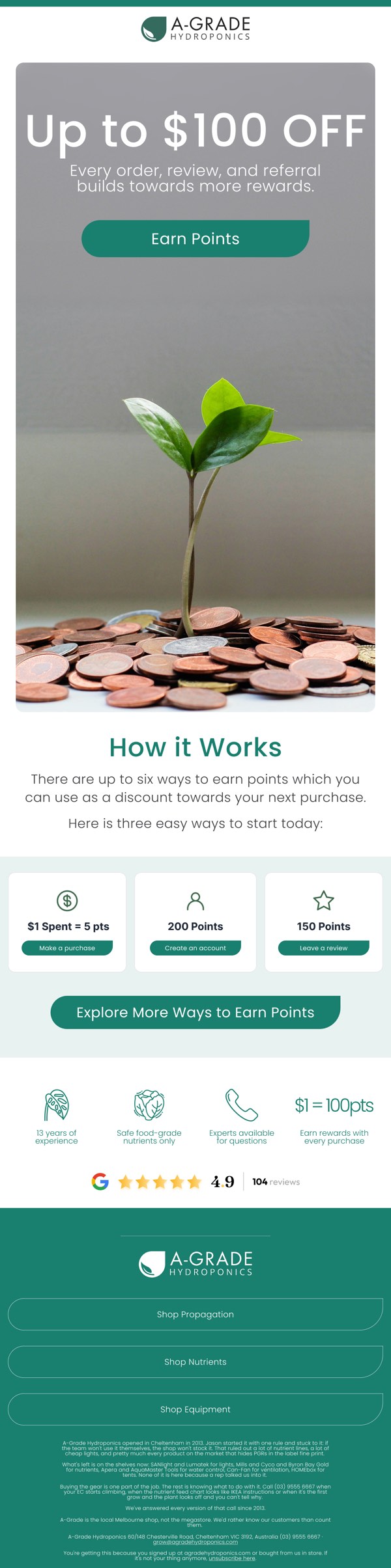 A-Grade campaign: Earn Points Today